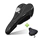 Cevapro Bike Saddle Cover, Soft Silicone Padded Bike Seat Cover Improved Comfort Breathable Anti-Slip Bicycle Seat Cover for Spin Stationary Cruiser Bike Mountain Road Bike Outdoor Cycling