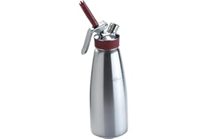 ISI Professional Gourmet Whip, 1L Stainless Steel Bottle and Cap, Hot and Cold Application (490313)