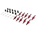 Spike Motorcycle Windscreen Bolts Windshield Screws Set Universal 10 Piece (Red)