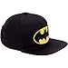 Batman Logo Boys Flat Bill Snap Back Baseball Hat, Youth