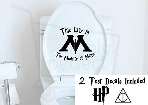 Harry Potter This Way to the Ministry of Magic with arrow Bathroom Toilet Decal