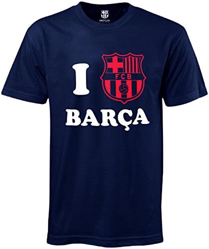FC Barcelona Official Football Soccer Gift 'I Love Barca' Mens T-Shirt 3XL