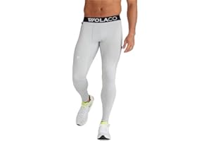 WOLACO Fulton Compression Pant Athletic Baselayer Running Tights for Men