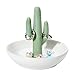 WANYA Cactus Ring Holder for Jewelry, Ceramic Trinket Tray Room Decor Jewelry Dish for Rings Earrings Bracelets Necklace Organizer, Birthday Wedding Graduation Gifts
