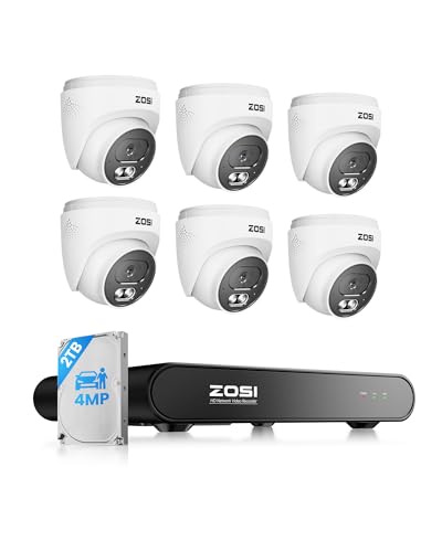 ZOSI 8CH 4MP QHD PoE Security Camera System