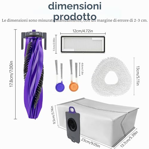 Homruich Main Brush Cover Accessories for Narwal Freo Z10, Freo Pro, Freo X Plus, Freo X Ultra,Freo Z Ultra Accessory Set, Freo Pro Main Brush Cover Spare Parts