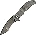 Schrade SCH601TI Frame Lock Folding Knife Drop Point Re-Curve Blade Titanium Handle
