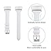 Minfex Compatible with Fitbit Charge 3 & Charge 3 SE Bands, Retro Genuine Leather Band Replacement Strap Sport Wristband Fitness Accessories for Fitbit Charge 3 White L