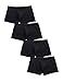David Archy Men's 4 Pack Polyamide Fast Dry Support Pouch Trunks(S,Black)