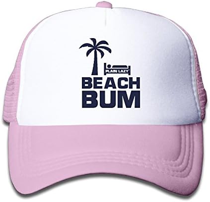 Joijiouio BEACH BUM Children's Sun Protection UnisexMesh Trucker Cap Pink