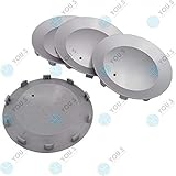 Lot De 4 Cache-moyeux Universels - 147 Mm De Diamètre Extérieur, 58 Mm Intérieur - En ABS Gris Pour Jantes De Voiture