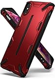 Ringke Dual-X Compatible with iPhone Xs Max Case Dual-Layer Reinforced Heavy Duty Defense [Shock Absorption] Ergonomic Reassuring Grip Protective Cover for iPhone Xs Max 6.5" - Iron Red