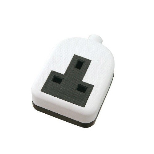 PIFCO 13 AMP 1G Rubber Socket, Great Value Bulk 10 Pack, Heavy Duty, Trailing Socket, White