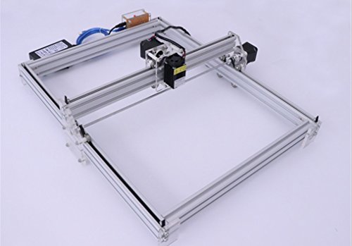 DIY CNC Laser Engraver Kits Wood Carving Engraving Cutting Machine Desktop Printer Logo Picture Marking, 40x50cm,2 Axis (2500MW)