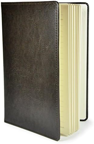 Littfun Leather Journals, Writing Journal Notebook, Daily Notepad Diary Cute Journal Travel Notebooks Wide Ruled for Students, A5 Size, 100 (Coffee)