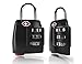 Luggage Locks TSA Approved 2 Pack - Steel Travel Padlocks for Suitcases & Baggage with Search Alert Indicator