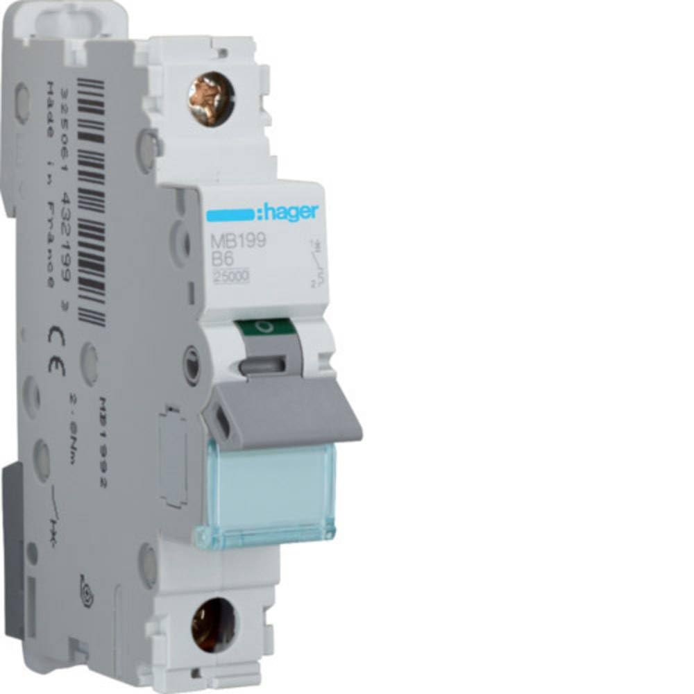 Hager Mb199 B-Type 1P 1 Module (S) Circuit Breaker – Circuit Breakers