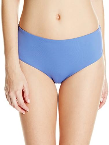 Roxy Junior's Girls Just Wanna Have Fun Mid High Wasted Bikini Bottom, Chambray, Large