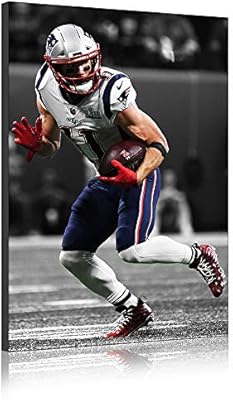 Five Seller Nfl Poster New England Patriots 11 Of Julian Edelman Wall Art Canvas Painting Prints American Football Sport Star Picture For Home Decoration 9 50 X 70 Cm Framed Amazon Co Uk Kitchen Home
