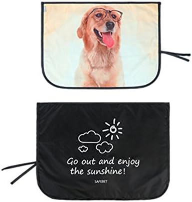 Mocase Car Window Shade Magnetic Sun Block Cute Animal Sunscreen Curtain (Golden Retriever)