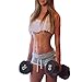 FineLook Womens Sexy Gray High Waist Drawstring Sport Gym Yoga Short Pantie (S)