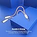 DUKABEL Headphone Splitter, 3.5mm Splitter Cable for Headset [Fine Braided & Gold Plated] Stereo Audio Y Cable AUX Splitter - Compatible for iOS, Android, Smartphones, Tablets & More - (0.85ft/26cm)