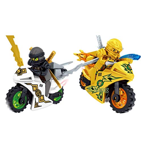 image for Lunir Cartoon Motorcycle Blocks Kids Educational Brick Building Sets T