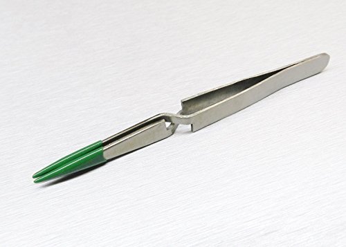 CROSS LOCK TWEEZERS LOCKING PVC COATED TIPS SAFE RUBBER TIP NON MARRING 4-3/4" L (E2)