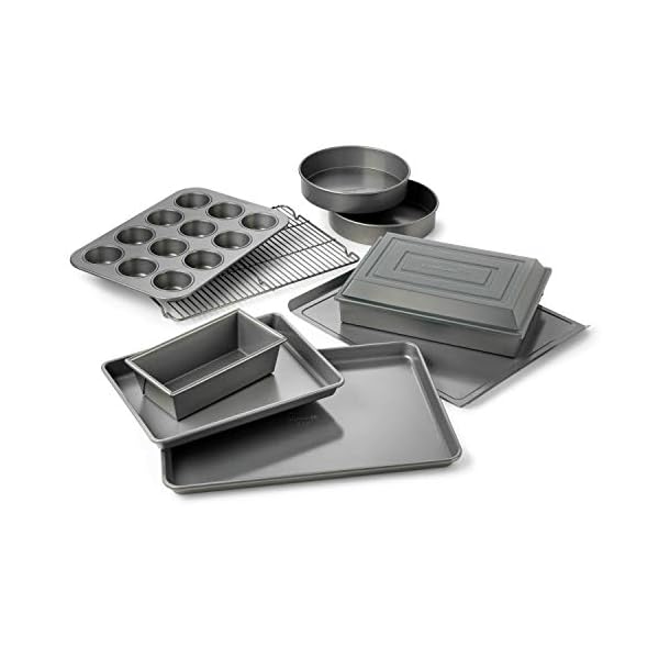 Calphalon Nonstick Bakeware Set, 10Piece Set Includes Baking Sheet, Cookie Sheet, Cake Pans
