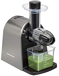 Hamilton Beach Masticating Juicer Machine, Slow and Quiet Action, Cold Pressed Fruits & Vegetables, BPA Free, Easy Clean (67951), 150 Watts, Silver