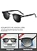 wearPro Clubmaster Sunglasses for Men Women Retro Semi-Rimless Polarized Sun Glasses WP1006 (matte_black)