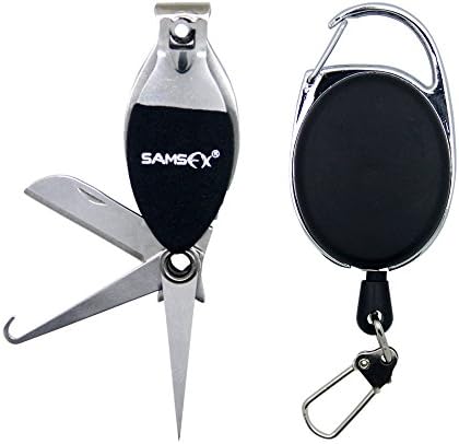 SAMSFX Fishing Nippers Multifunction Line Cutter with Blade, Fishing Line Clipper Tools Combo