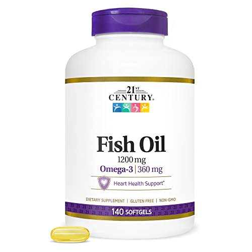 21st century fish oil 1200 mg softgels, 140 count