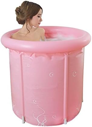 Thermal bath barrel adult folding shower bath barrel barrel size , pink , 8080cm