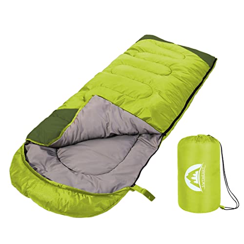 SWTMERRY - Schlafsack für 3-4 Jahreszeiten (Sommer, Frühling, Herbst, Winter) warmes und kühles Wetter – leicht, Jugendliche und Erwachsene zum Wander