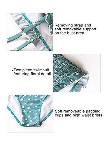 4 Aleumdr+Bandeau+Pieces+Strapless+Swimsuit