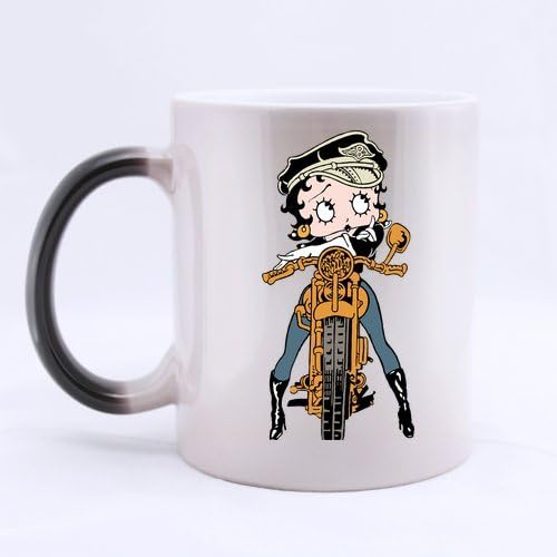 Refreshus Betty Boop Motorcycle Custom Designed Morphing Mug 11 OZ Coffee/Tea Cup Morphing Mug