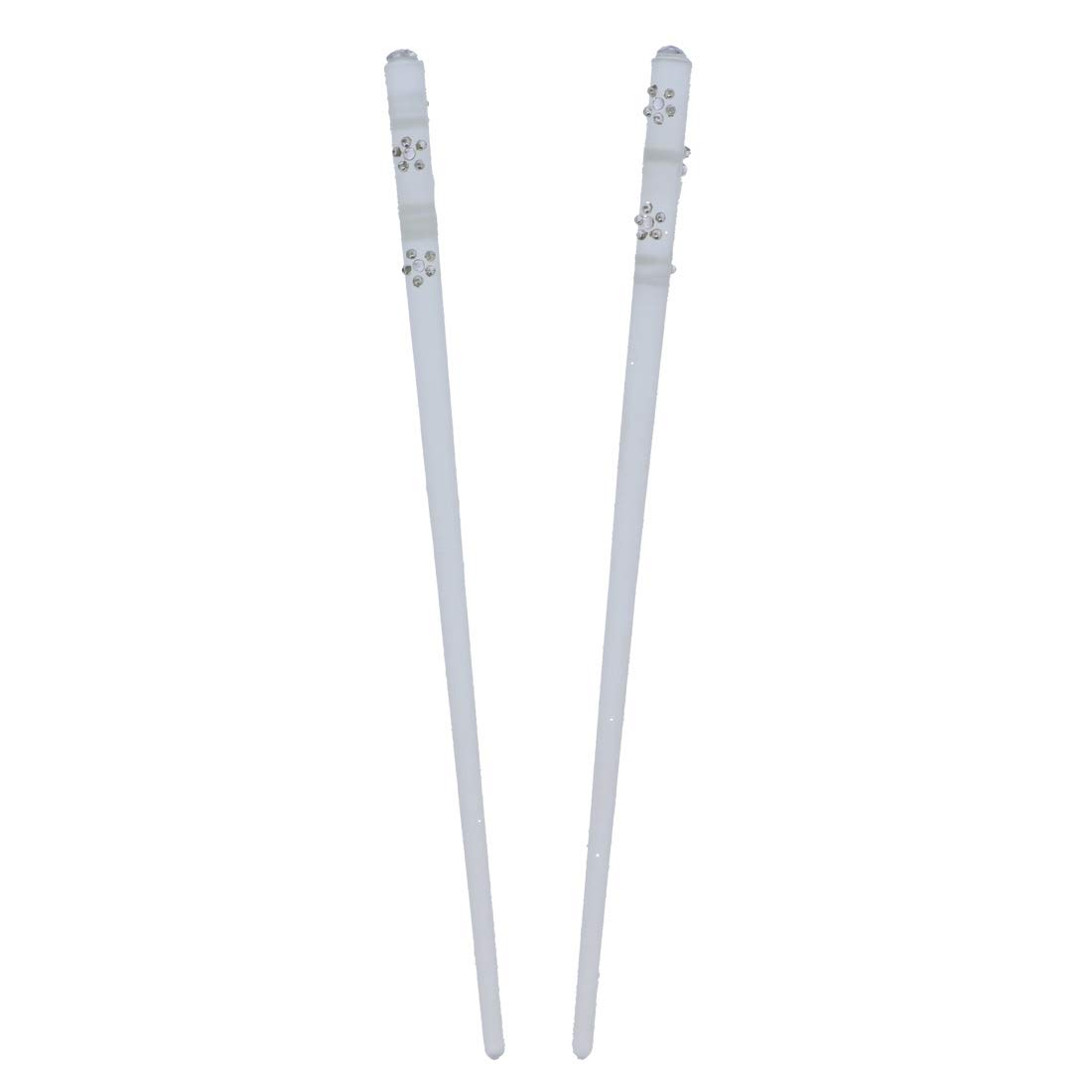 Clear Clear Hair Stick Chop Sticks with Diamond Flower