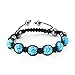 BodyJ4You Disco Balls Bracelet Beaded Pave Crystals Adjustable Wrist Unisex Style Iced Out Jewelry