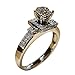 Clearance Sale! 2 Pieces Rings for Women, Jiayit Super Women Shiny White Sapphire Diamond Engagement Ring Elegant Stackable Bridal Wedding Rings Christmas Gifts for Women and Girls (9, Silver)