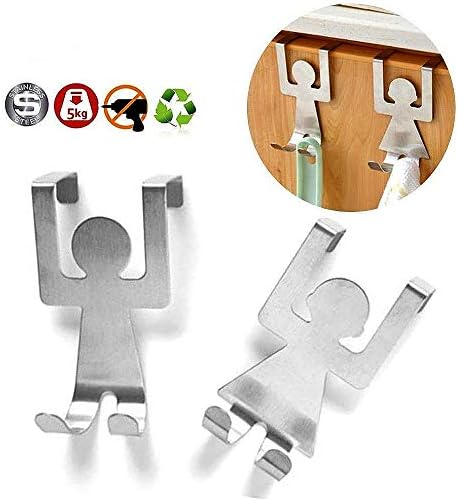 BestWayDigital Over Door Hooks Stainless Steel Towel Rack - 2pcs