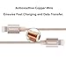 Lightning Cable, KOOWIEN 3Pack 3FT 6FT 10FT Popular Nylon Braided Charging Cable Extra Long 8pin USB Cord Charger for Apple iphone se, 6s, 6s plus, 6plus, 6, 7, 7plus, iPad Mini, Air,iPad5,iPod (Gold)