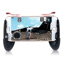 Aoile Game Gamepad for Mobile Phone Game Controller + Auxiliary Quick Button for iPhone,PUBG Games(Transparent)