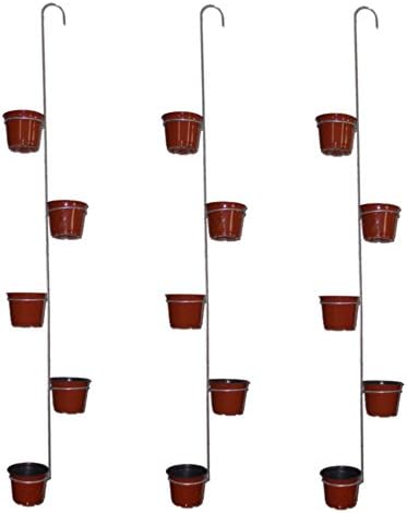 Heavy Duty 6" Silver Steel Planter Pot Wire Hanger (3-Pack)