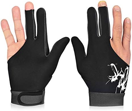 DirkFigge Fingers Snooker Billiard Glove 3 Fingers Show Gloves Billiard Shooters Carom Pool Snooker Cue Sport Breathable Right Left Hand Cue Sports