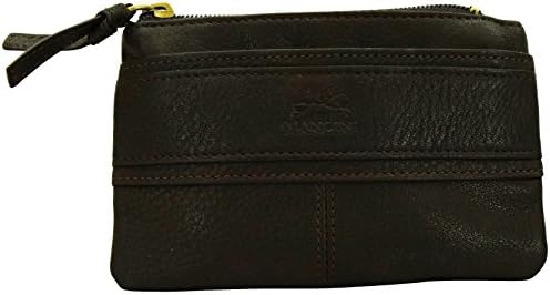 Mancini Zippered Coin Purse with Key Ring