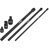 Neiko 00258A 15-Inch Impact Extension Bar and Adapter Set, 6 Piece, 1/4”, 3/8", 1/2" Drive | Cr-V