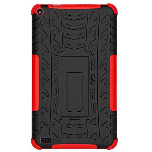 WensLTD Clearance! Rubber Shockproof Hybrid Hard Case Cover Stand Holder For Kindle Fire HD7 2015 (Red)
