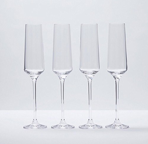 Charisma Transparent Lead-free Champagne Glasses, Set of 4