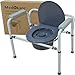 Medokare Bedside Commode Chair - Heavy-Duty Steel Commode Seat, Bedside Potty Chair for Adults, Medical Handicap Toilet Seat with Handles and Bucket